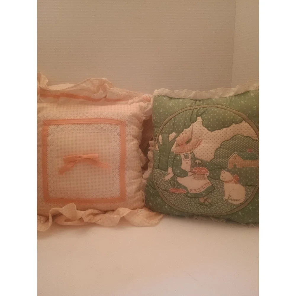 Vintage Country Throw Pillows Set Of 2
